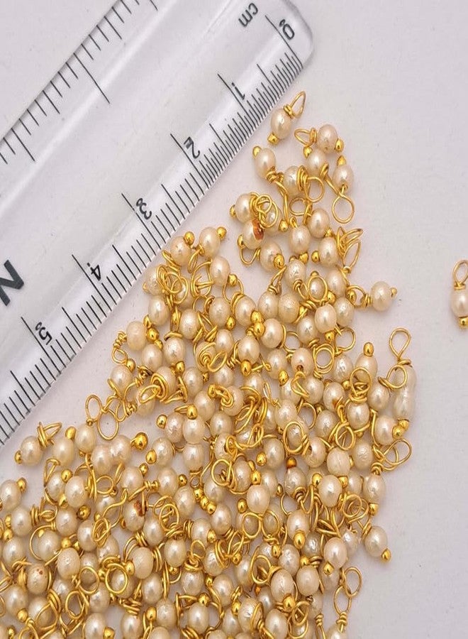 meryCraft Gold Finish Seed Loreals Pearl Beads for Jewellery Making, Jhumki & Necklace Making, Beading,Embroidery & Art&Crafts,Size: 3 Mm Pack of 20 Grms - Image 3